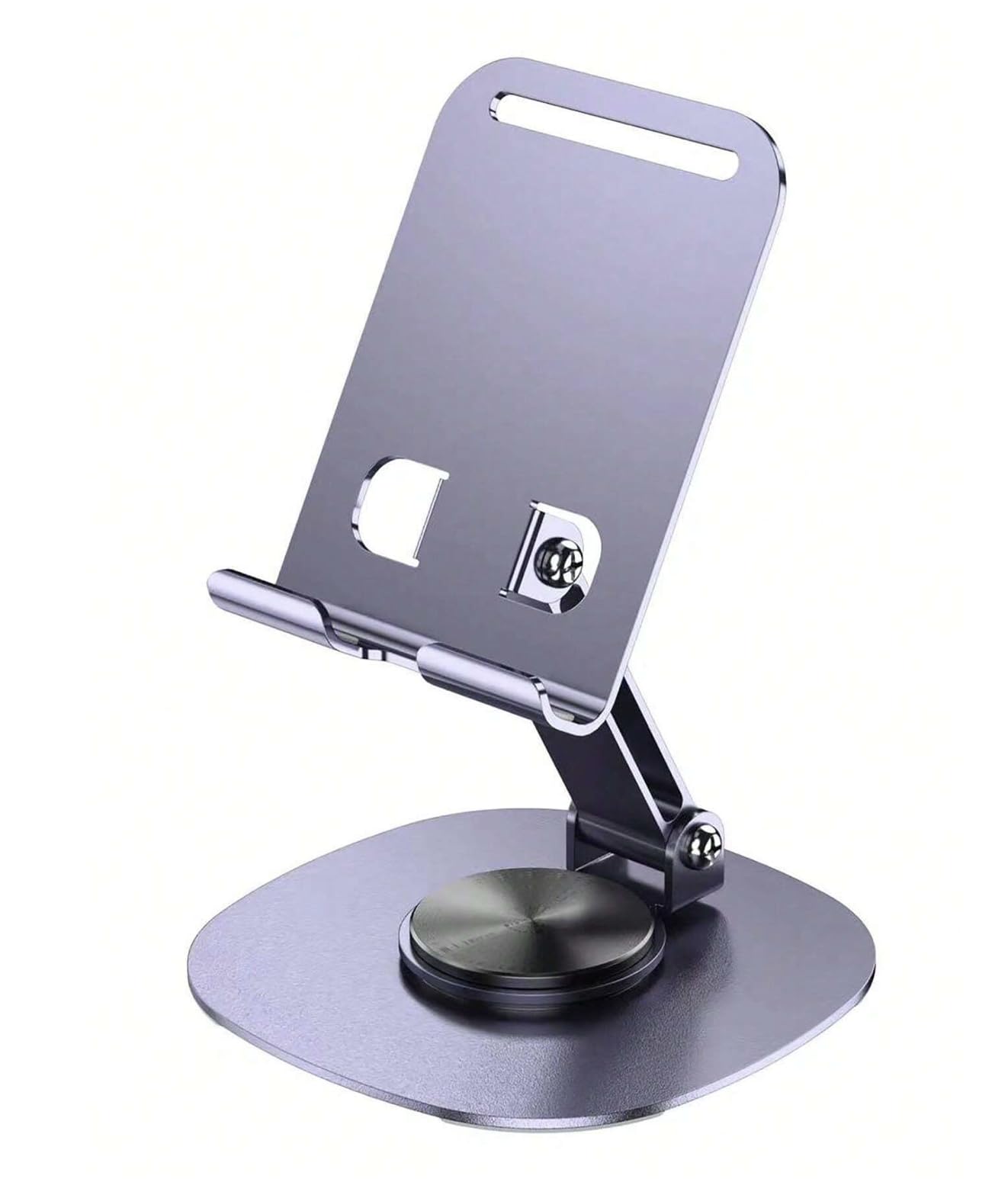 360° Rotating Adjustable Mobile & Tablet Stand | Foldable Metal Desk Phone Holder for Home & Office